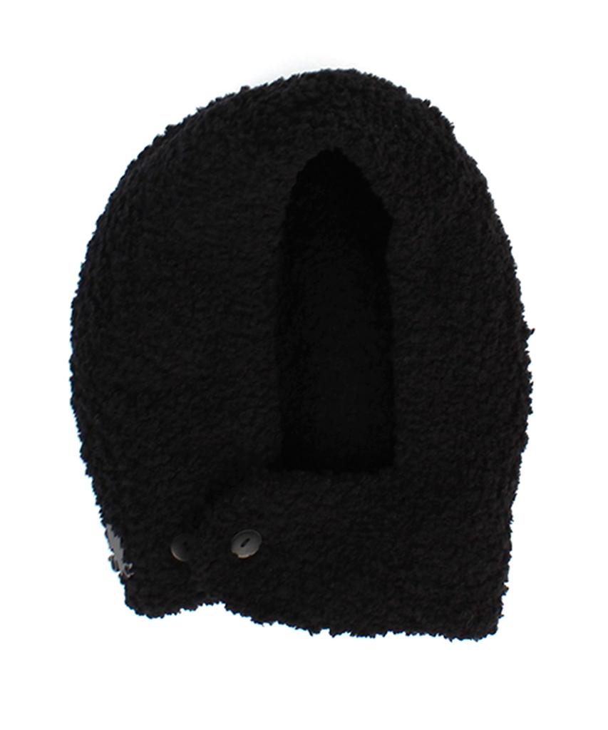 Yunibeosyeolkemiseuteuli Fleece Knit Black Balaclava