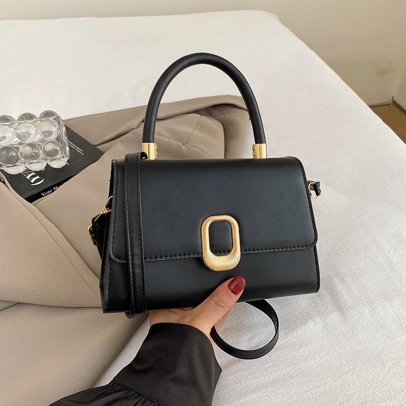 New Fashion Niche Temperament Elegant Handbag Premium Texture Commuter Versatile Solid Color Shoulder Crossbody Bag