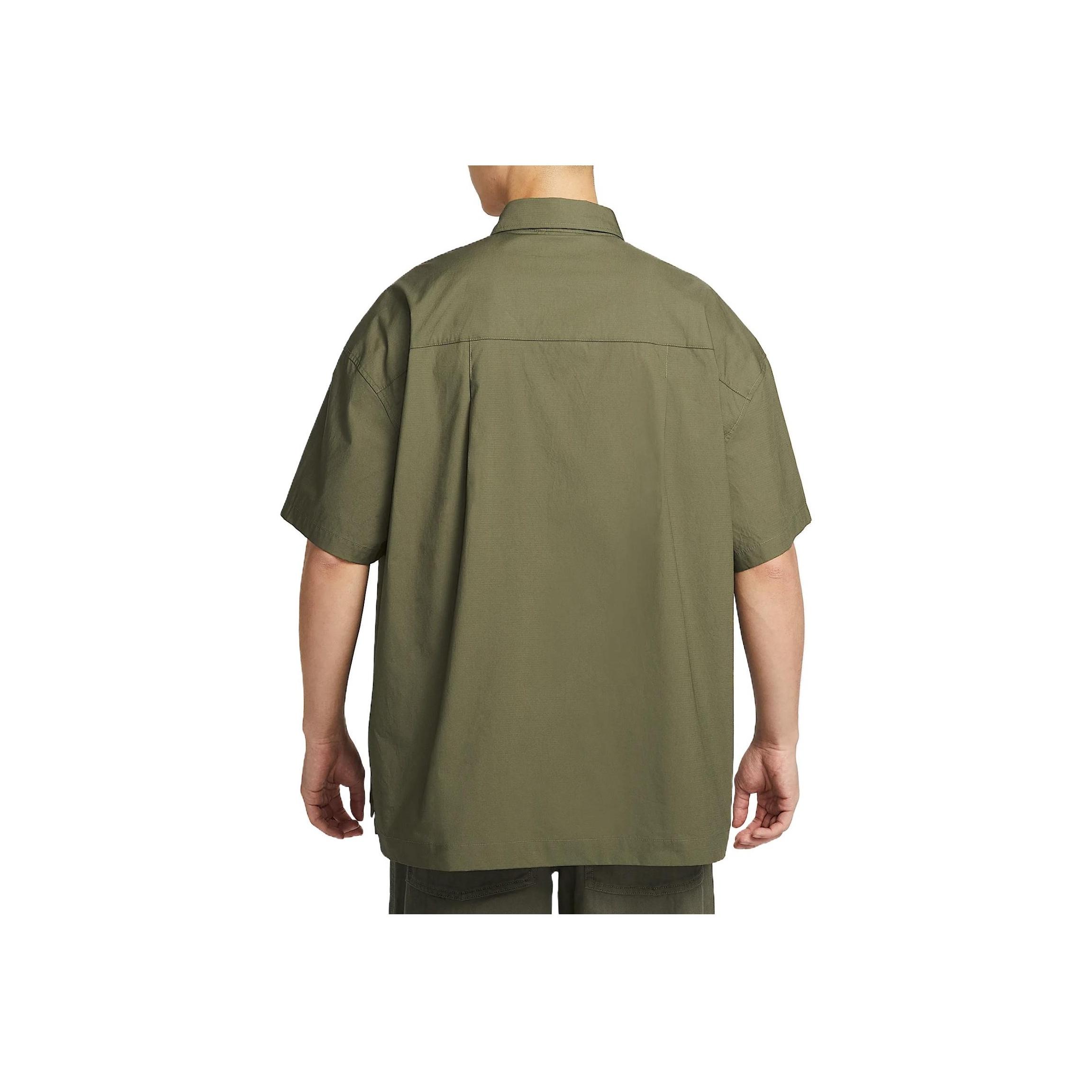 

Nike Клуб Удобный Модный Повседневный Универсальный Рубашка с коротким рукавом Мужские рубашки Оливково-зеленый Белый HJ2027-222 M