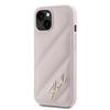 Karl Lagerfeld Klhcp14Spqdsmgp Iphone 14 / 15 / 13 6.1 Różowy/Pink Hardcase Diagonal Quilted Script