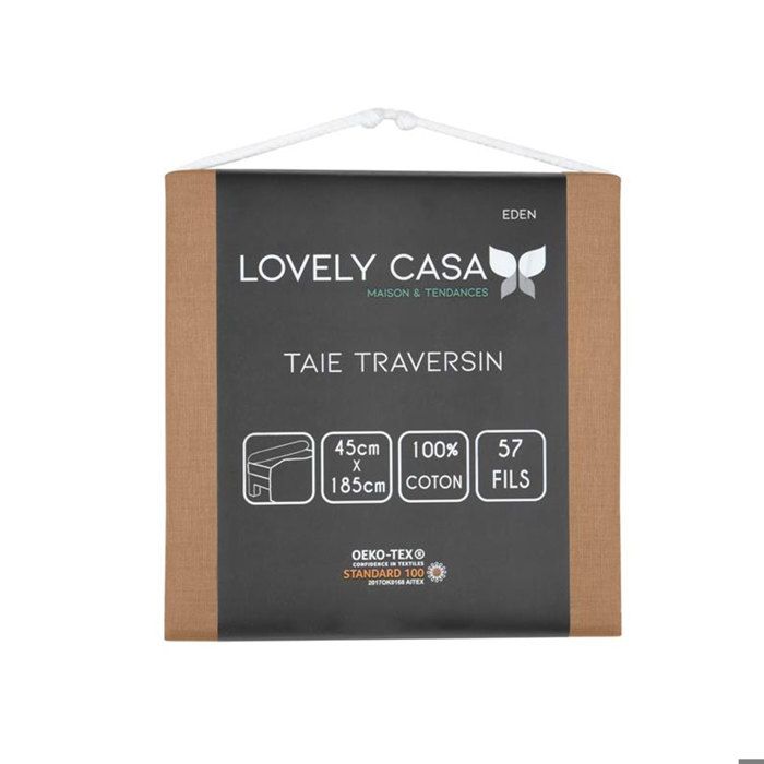 Taie de traversin curry Eden 45 x 185 cm