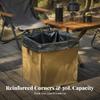 Folding Wastebasket with Side Pocket Lightweight for Picnics, Campers
