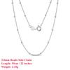Effie Queen 925 Sterling Silver Side Chain Choker and Beads Ball Strand Basic Necklace Perfect for Celebrations and Gift SC22