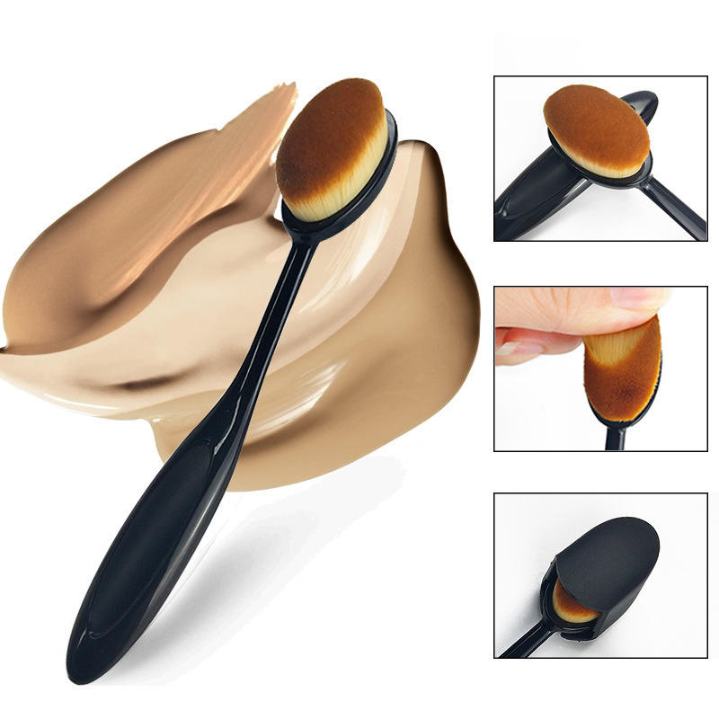 3/5PCS Toothbrush Shape Foundation Brush Professional Makeup Brush Set For Cream Liquid Powder Blending Flawless Face Contouring Nail Art Dust Brushes