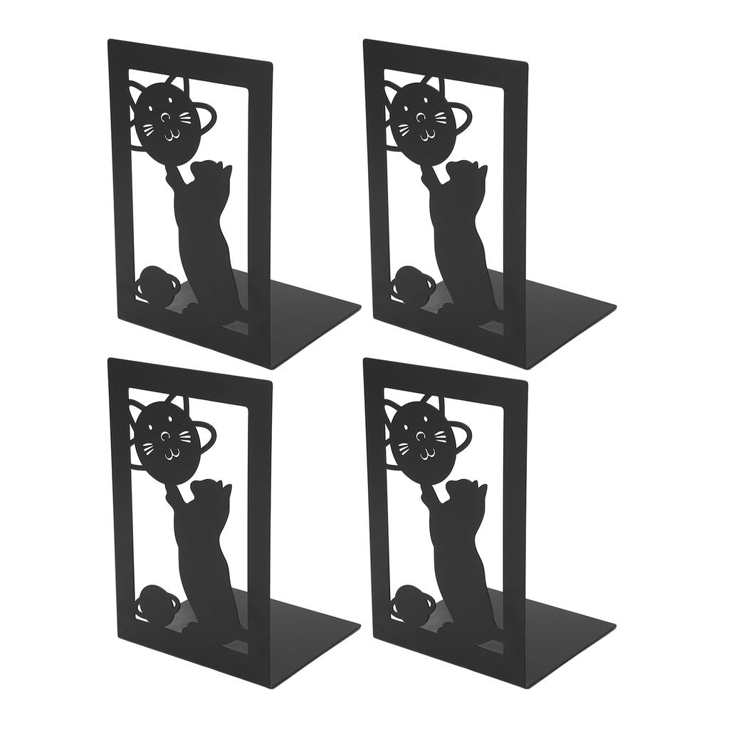 4 Stück Metall Buchstützen Ordentliche Aufbewahrung Beliebige Anpassung Glattere Kanten Antistatische Buchstützen Dekorativ für Zuhause