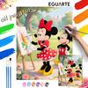Mickey and Minnie Mouse Oil Painting by Numbers Art Kit. Handmade Diy Painting Home Decoration Gifts
