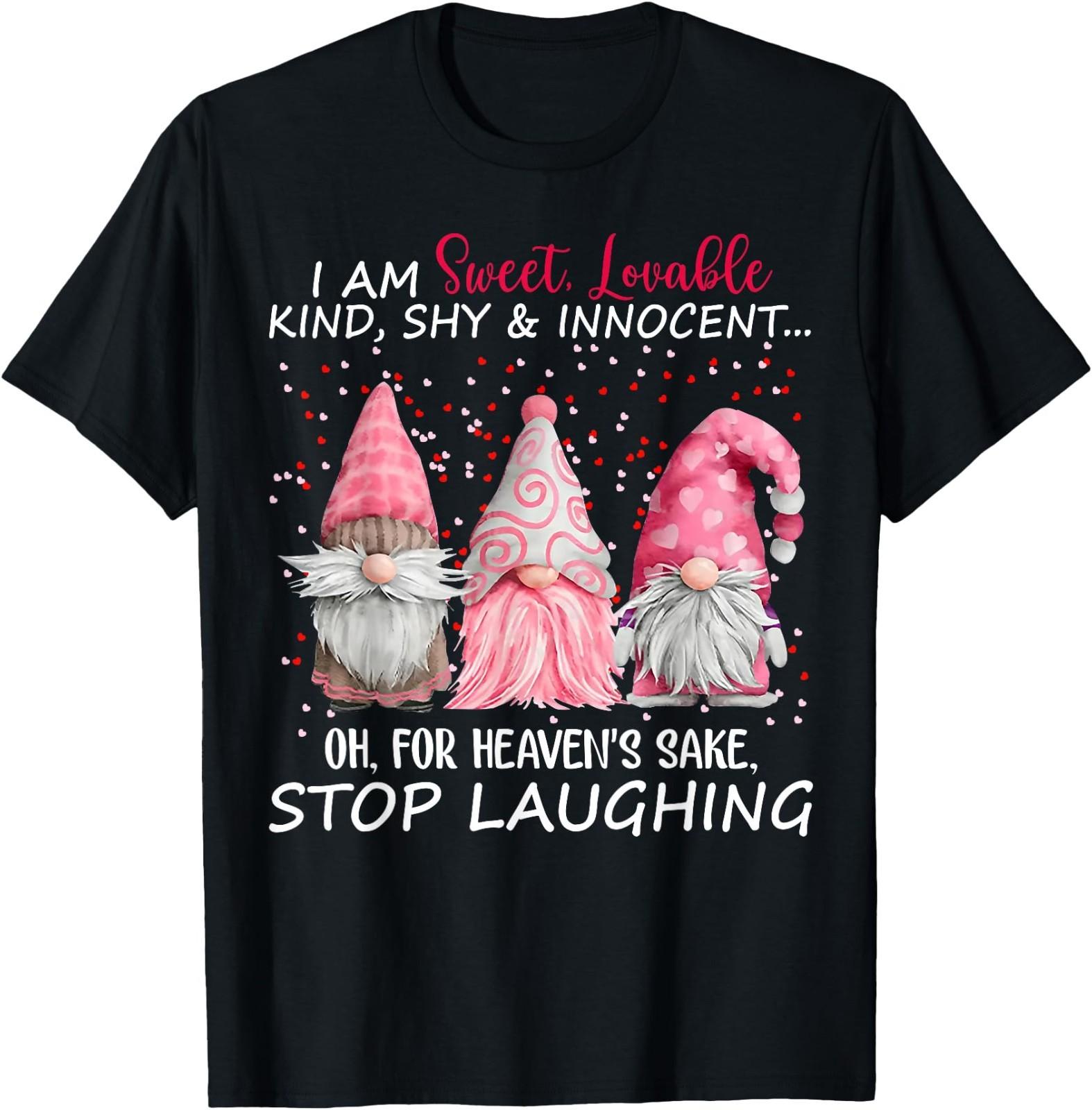 Gnome I Am Sweet Lovable Kind Shy and Innocent T-Shirt M