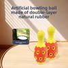 Leaky Food Simulation Bowling Dog Toy Teeth Grinding Interaction To Relieve Boredom, Natural Rubber Leaky Food Chewing Medium-sized Dog Toy