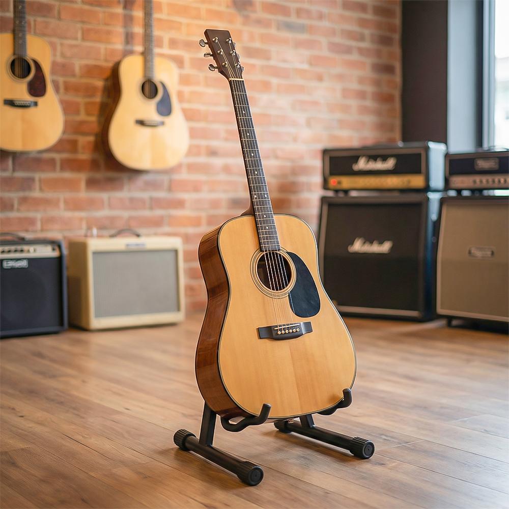 Foldable MetaL Guitar Stand Universal for Holder for Acoustic/Electric Guitar Ukulele Violin Banjo