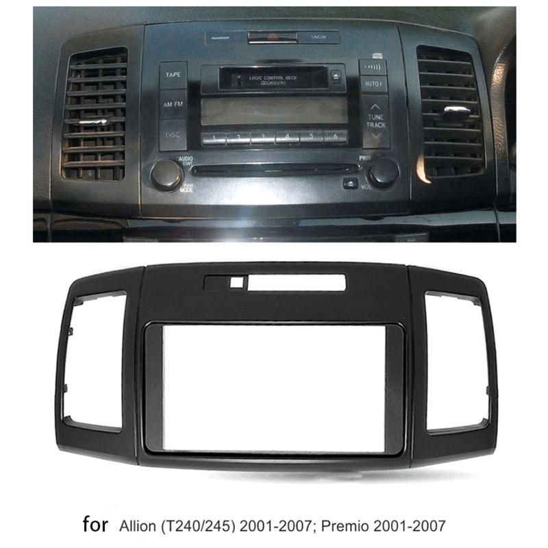 Durable-Double DIN Stereo Tall Dash Kit Radio Facia Fascia DVD Panel Plate For Toyota Premio 2001-2007
