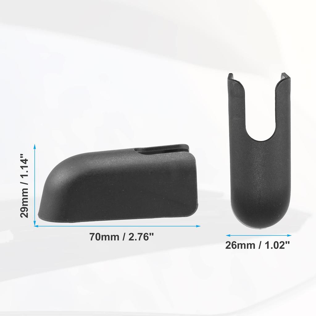 ACROPIX Rear Wiper Arm Nut Cover Cap for Nissan Compatible with Kicks Juke Black 1 Piece