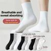 1 Pairs Of Men'S Mid Crew Sport Socks, Sweat-Absorbing Comfy Breathable Socks For Men'S Basketball Training, Running Outdoor Act