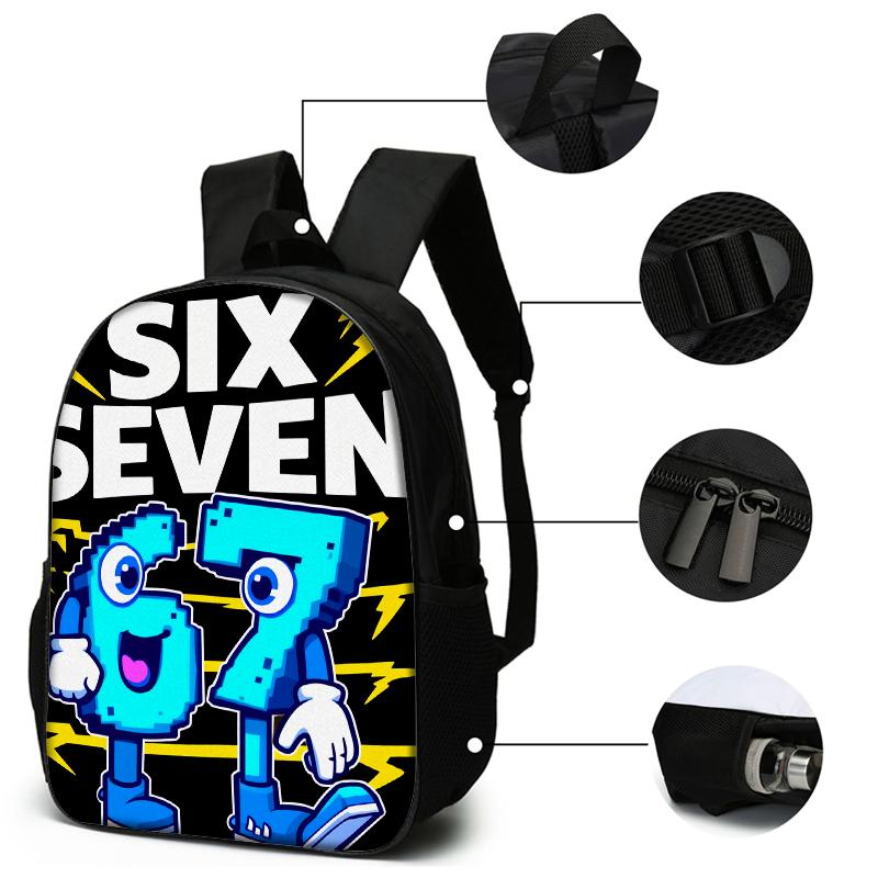 3er Set Rucksack mit Muster Nummer 67 Leicht Große Kapazität Schultasche Reisetasche mit Umhängetasche Federmäppchen Perfektes Geschenk