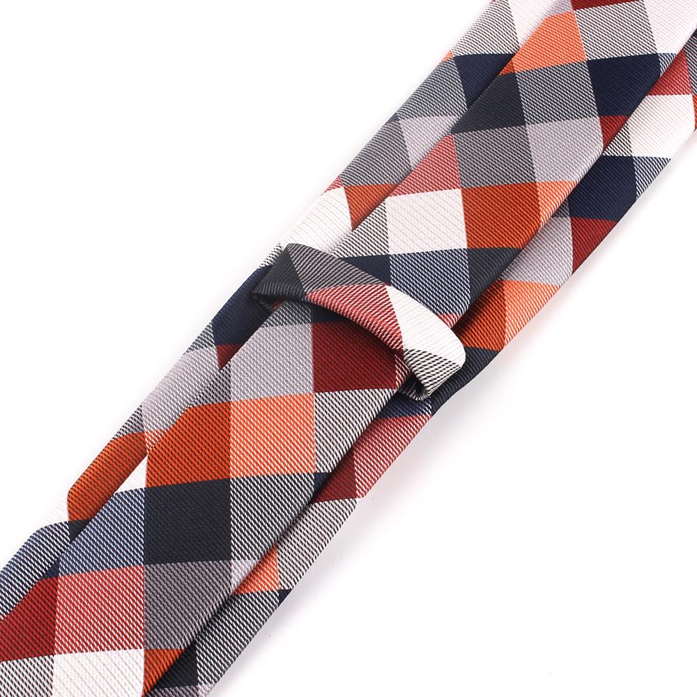 New Jacquard Woven Neck Tie For Men Classic Check Ties Fashion Polyester Mens Necktie For Wedding Business Suit Plaid Tie