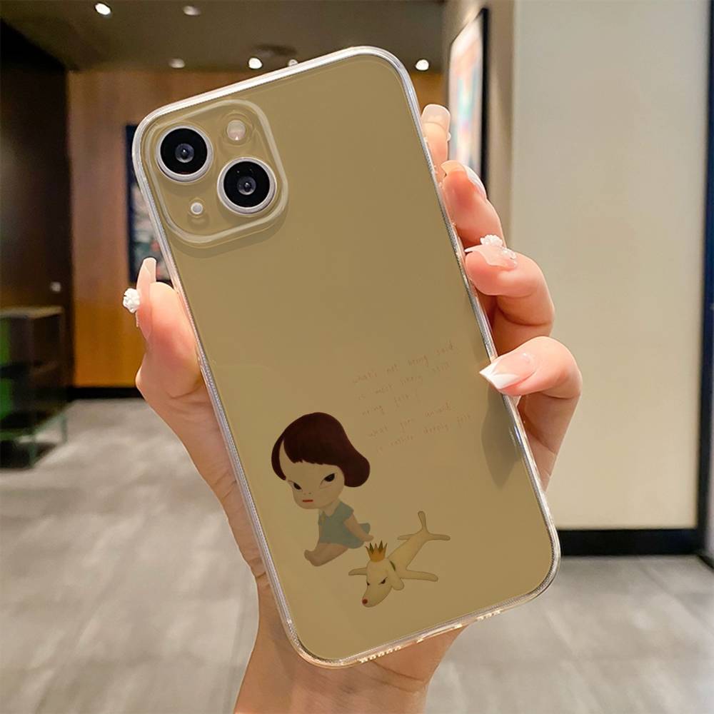 Y-Yoshitomo N-Nara Phone Case For iPhone 17 16e 16 15 14 13 12 11mini Pro Max X XR XSMAX 8 7 Air Plus Soft Cover