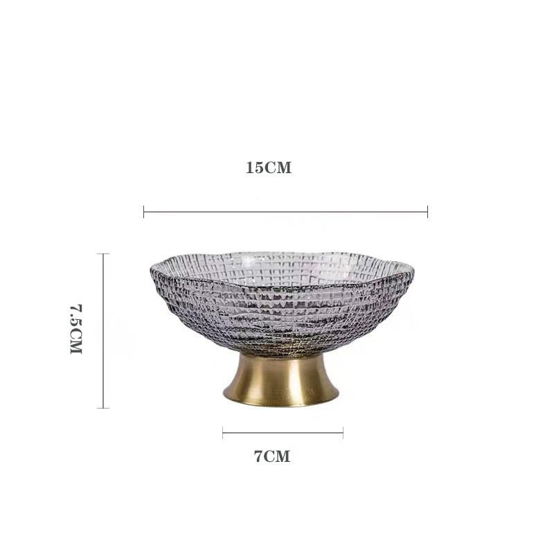 

Современная Роскошная Стеклянная Фруктовница Европейская Паллетная Декорация Домашняя Гостиная Поднос для Конфет и Закусок Декоративная Посуда