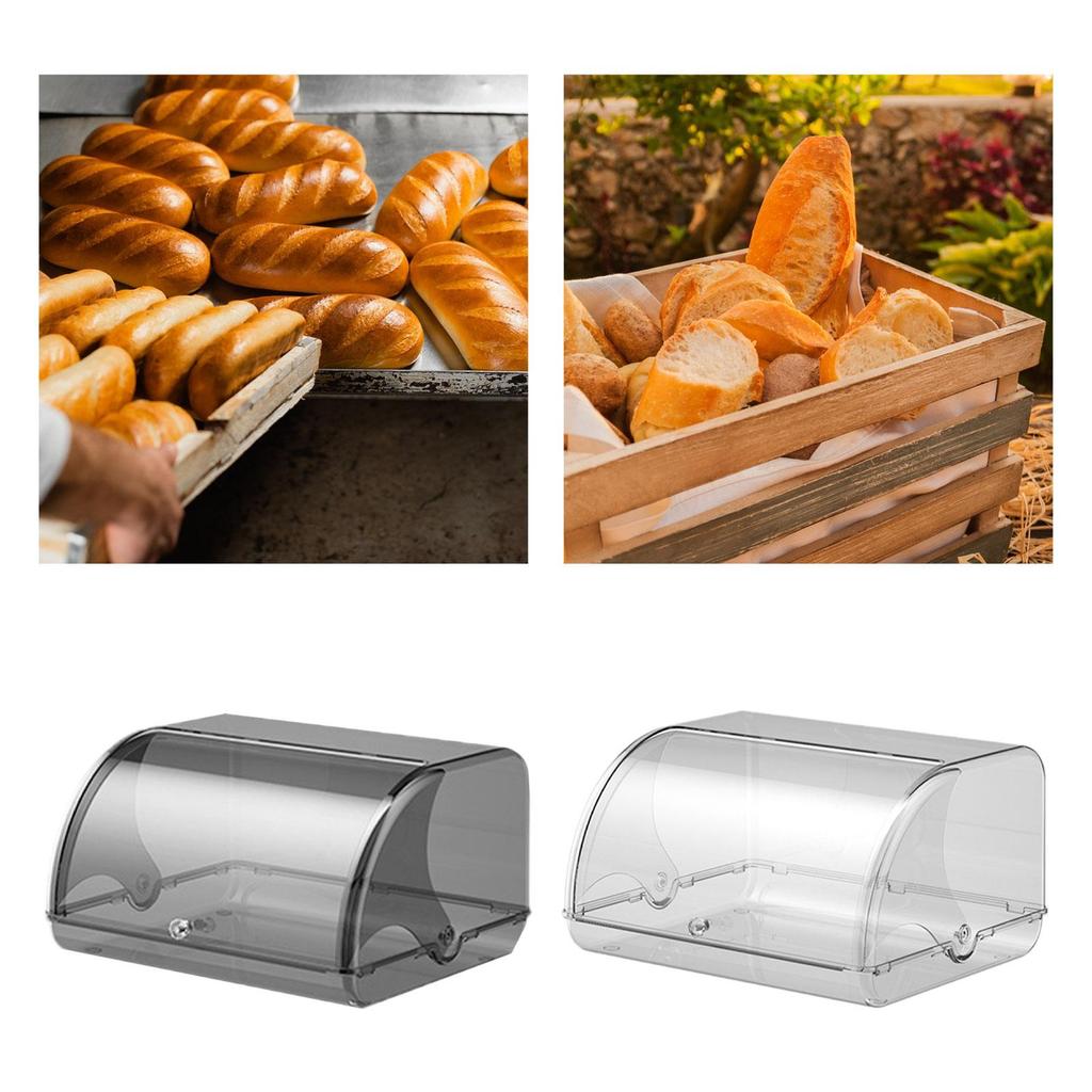 Bread Bin Holder Entrance Farmhouse Large Capacity Bakery Roll Top Bread Bin Portable Sundries Kitchen Counter Bread Storage