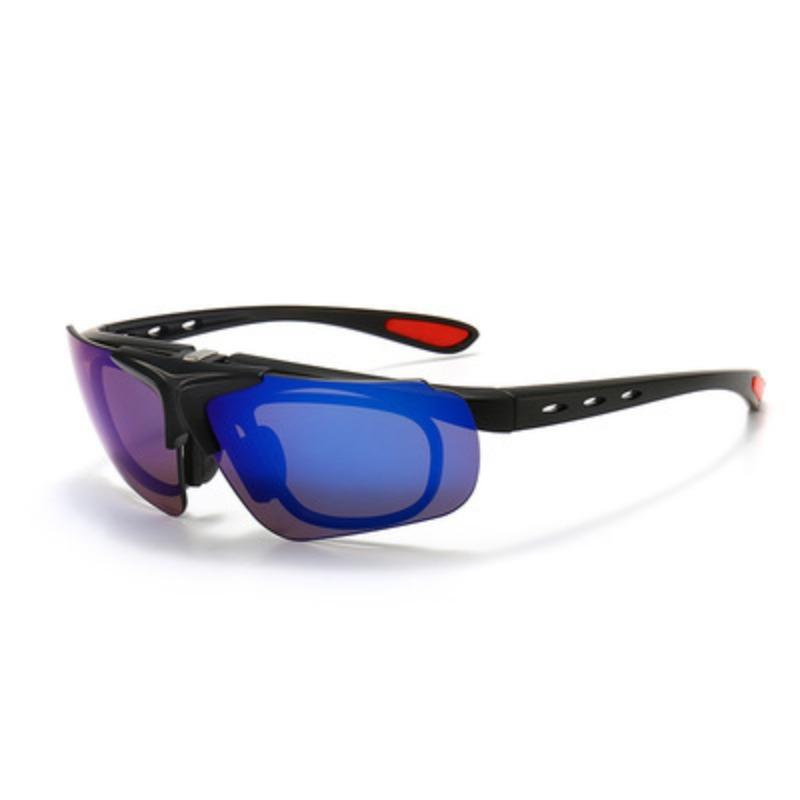 New Detachable Upturned Polarized Sunglasses TR90 Flat Mirror Three-piece Mirror Sports Mirror with Myopia Glasses