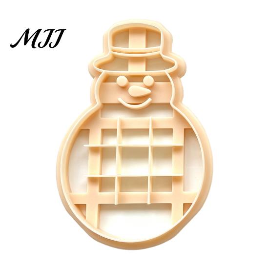 Cake Chocolate Decorating Tools Christmas TicTacToe Cookie Cutter, Snowman Tree Shaped Mold for Holiday Bakery Equipment Home Baking, DIY Biscuit