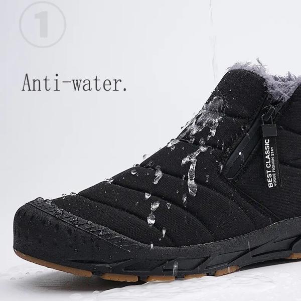 Mens Snow Boots Womens Winter Boots Waterproof Fur Lined Warm Lightweight Ankle Boots Slip On Anti-Slip Casual Outdoor Shoes