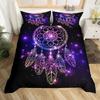 Exotic Tribal Feather Comforter Cover Starry Sky Galaxy Quilt Cover Dream Catcher Bedding Set Boho Mandala Duvet Cover Twin King