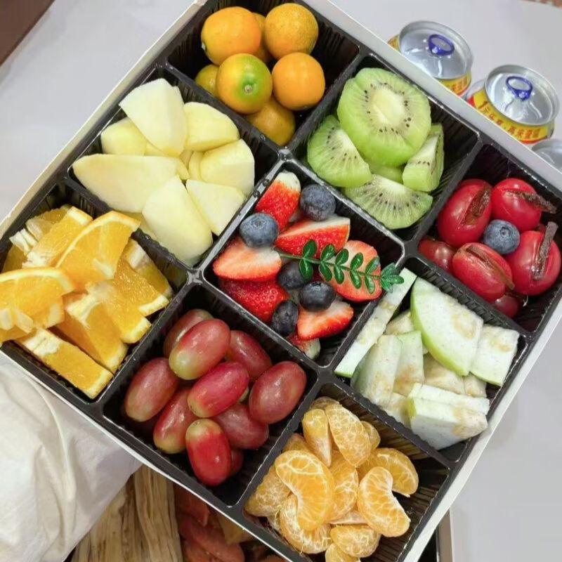 Disposable 9-Compartment Takeout Boxes