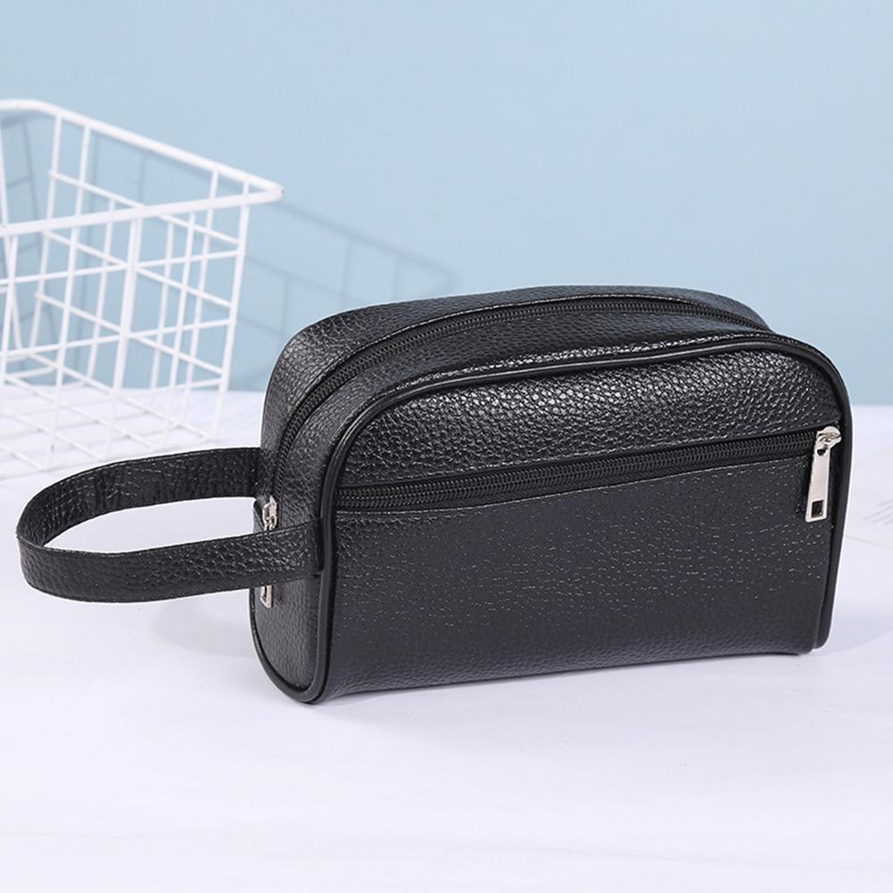 Men Wallets Retro PU Leather Business Handbags Vintage Wristlet Bag Mobile Phone Storage Coin Purse Fashion Woman Coametics Bag