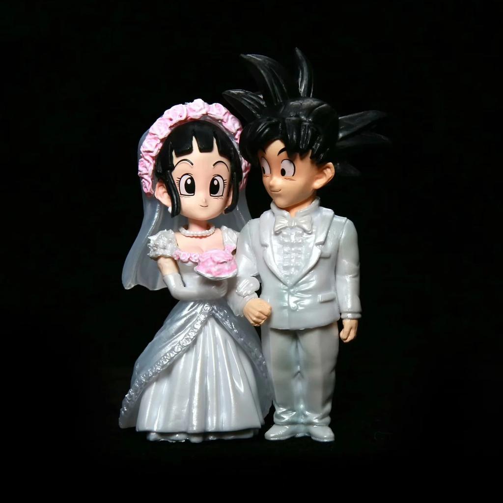 Dragon Ball Goku And Chichi Wedding Gk Statue Boxed Collectible Figure Wedding Scene Anime Model For Dragon Ball Fans Collectors