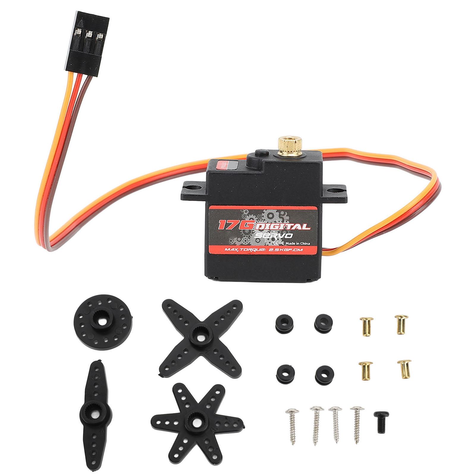 

17G RC Digital Servo High Torsion Fast Response Precise Control Sturdy Durable RC Servo for 118