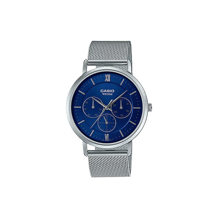CASIO STANDARD Quartz Movement Stainless Steel Strap Watch Men s Watches Blue Dial MTP-B300M-2AV Blue Dial