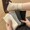 Socks Thick Thread Double Needle Warm Medium Tube Socks Thickened Versatile Long Tube Thin Pile Socks Tide
