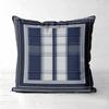 Set Of 4 Navy Grey Plaid Farmhouse Throw Pillow Covers Pattern Cushion Cover Suitable For Sofa Bedroom Car Pillow Cover