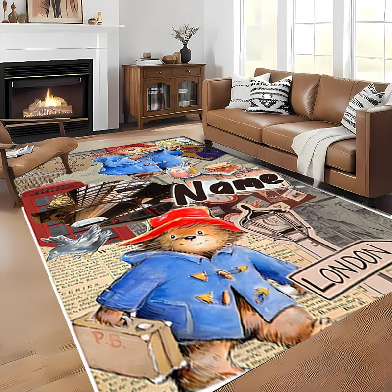 Custom personalization Paddington Bear Area Rug - Perfect For Kitchen, Bathroom,Laundry Room Decor Large Size Available,Gift All Seasons