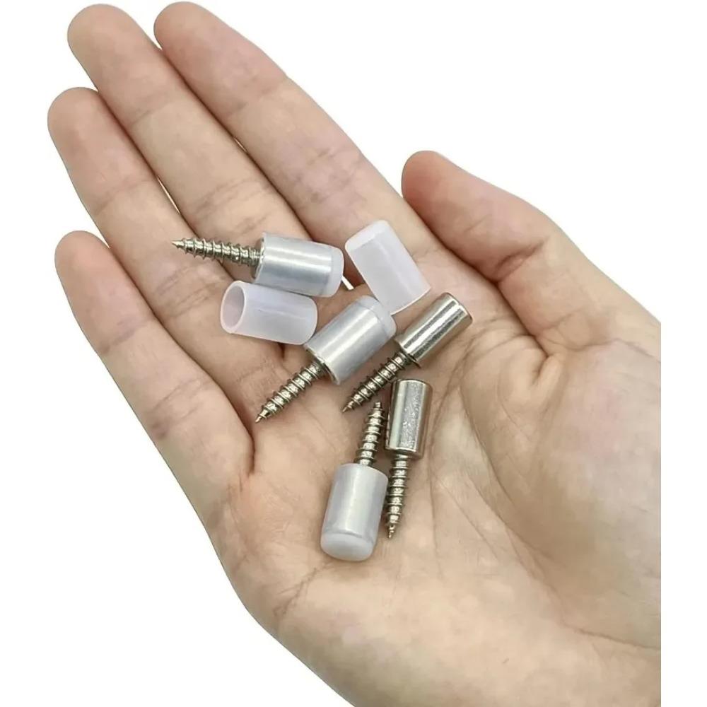 20-200pcs Cross Self-tapping Screw Laminate Support Cabinet Wardrobe Storage Rack Septum Screw Fixed Bracket with Rubber Sleeves