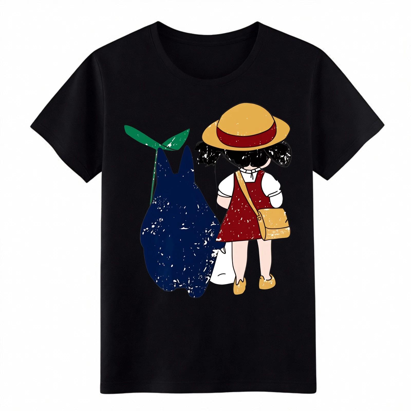 

Retro Washed Cotton T-Shirt-Distressed Cat&Mei Casual Graphic Tee Free Shipping S