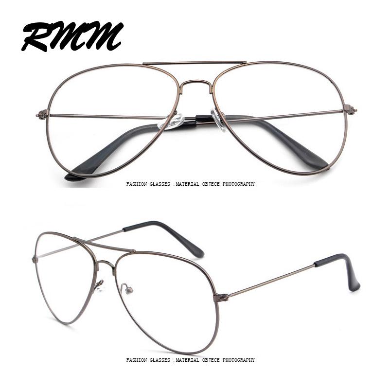 RMM brand glasses with lenses Men and women retro metal frame Plain glasses polit sunglasses