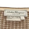 Salvatore Ferragamo Hergestellt in Italien Seidenmischung Overall Griff Langarm Durchgehender Reißverschluss Strickjacke Herren Gebraucht