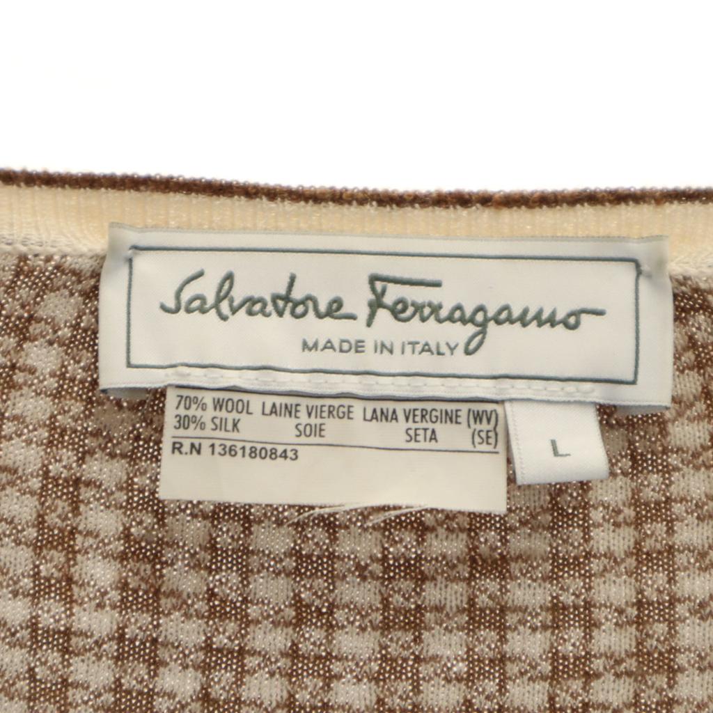Salvatore Ferragamo Hergestellt in Italien Seidenmischung Overall Griff Langarm Durchgehender Reißverschluss Strickjacke Herren Gebraucht