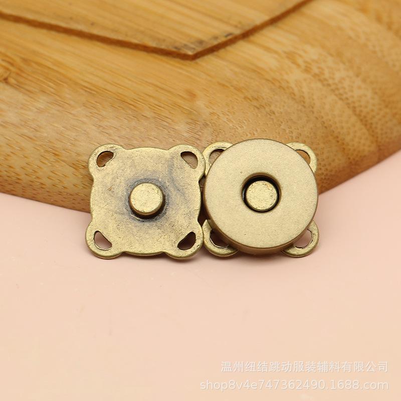 

Магнитная пряжка «Цветок сливы», окрашенная цветная магнитная магнитная пряжка, невидимая скрытая пряжка, пришитая вручную пуговица, аксессуары для сумок 14mm * bronze * hand sewn magnetic buckle