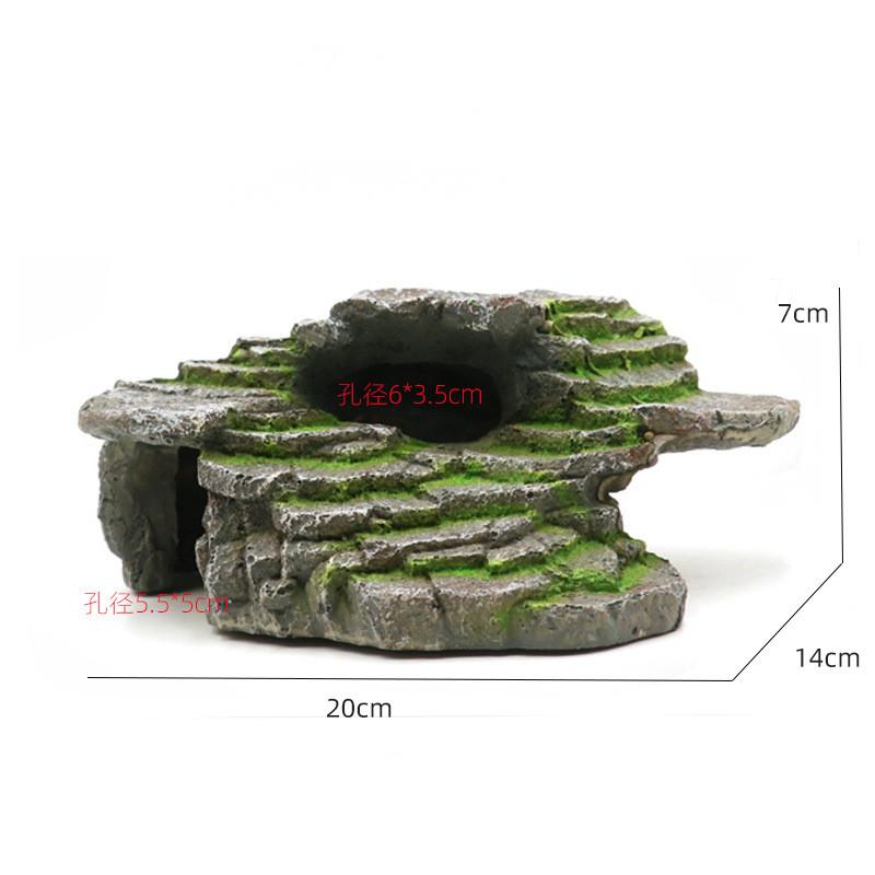 Aquarium Turtle Tank Decoration Terrace Resin Artificial Shelter Decor Ornament Reptile Resting for Fish Terrapins Frogs Turtles