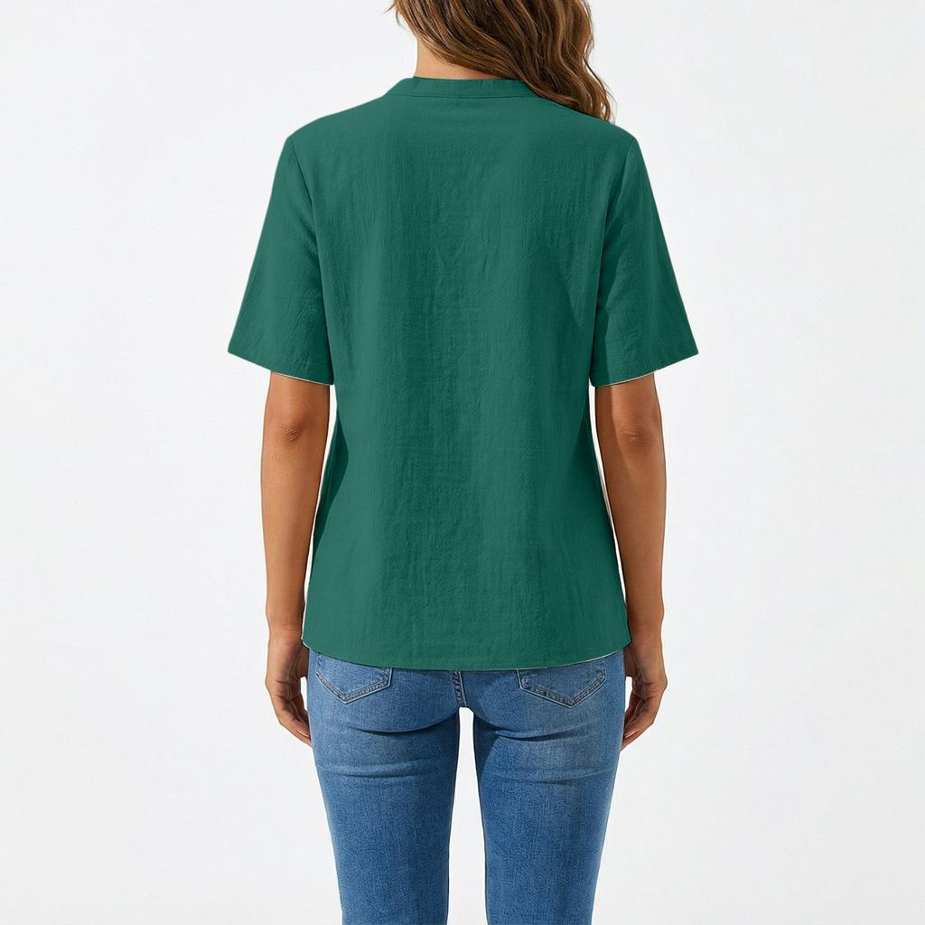 Women's Fashionable Short Sleeve Elegant Casual Top