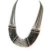 Les Trésors De Lily [N8143] - Silver Gray 'Cléopatra' Designer Necklace