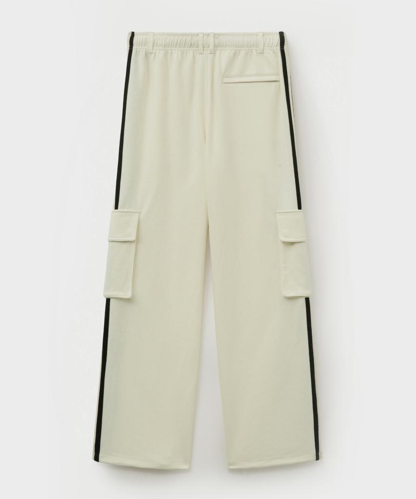 Seteo Roton Cargo Track Pants Cream Black