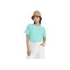 Li-Ning Solid Color Logo Crew Neck Short Sleeve T-Shirt Unisex Tops Light-Blue ATSS600-1