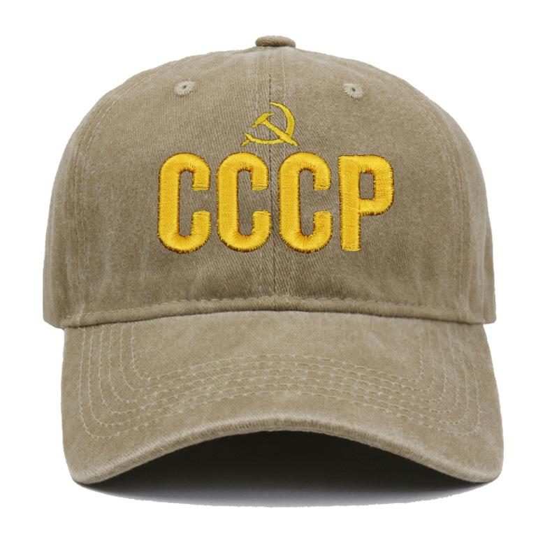 " Cccp Ussr Russian Hot Sale Style Baseball Cap Unisex Black Red Cotton Snapback Cap With Embroidery High Quality Garros Dad Hat