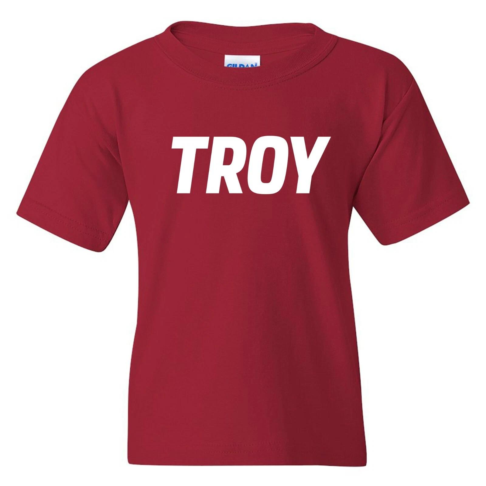 Troy Trojans Basic Block Youth T-Shirt - Cardinal L