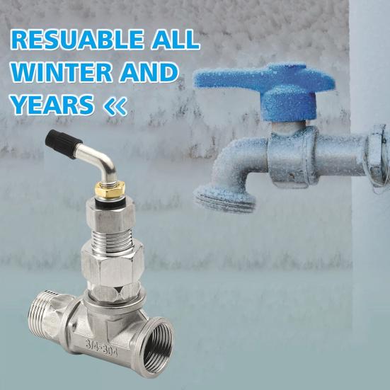 Faucet Anti-freeze Connector Stainless Steel Outdoor Faucet Anti-freeze Joint 1/2" 3/4" Pipe