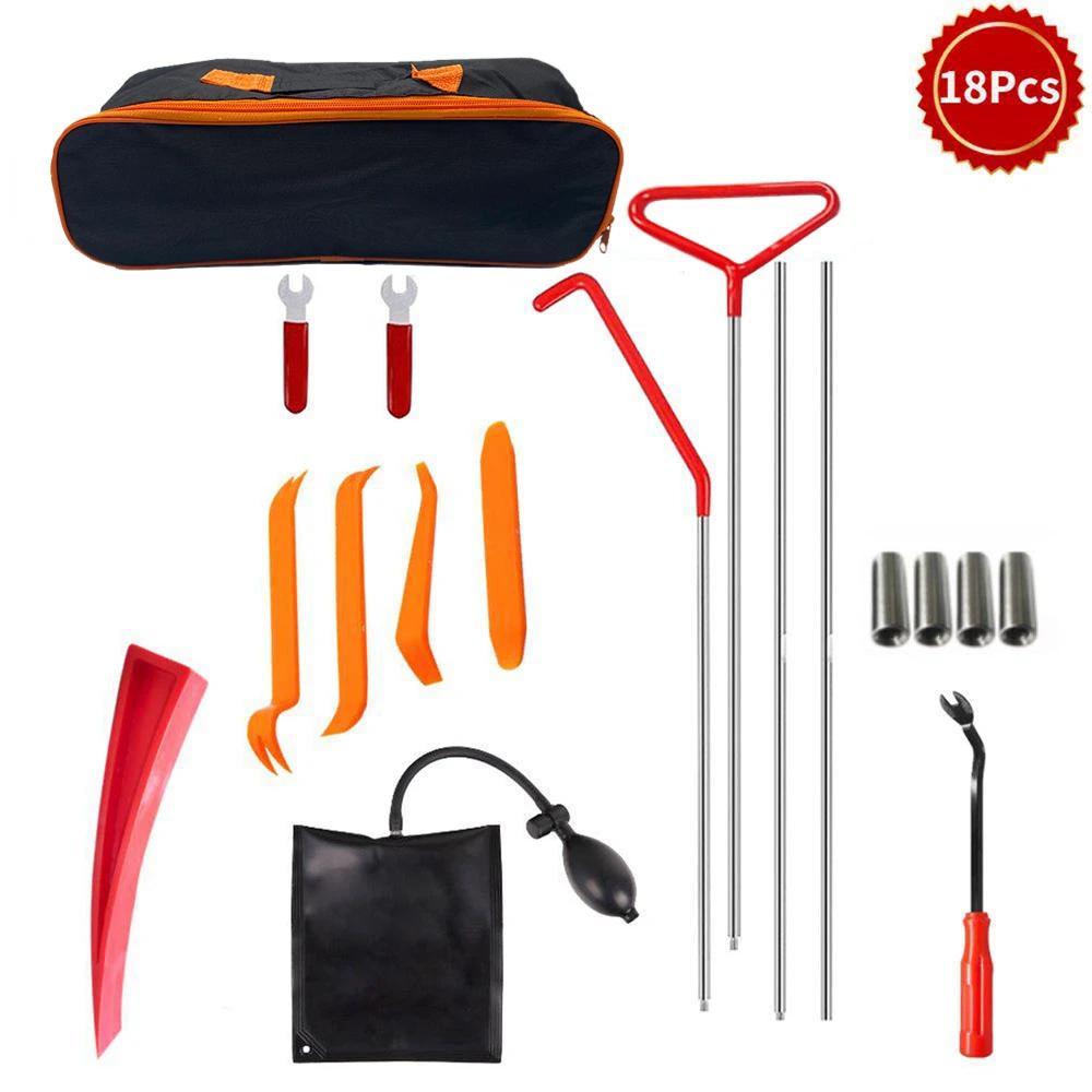 PWS New Open Car Door Tool Kit Inflatable Air Pump Auto Window Door Open Fixing Gripper Tools Long Reach Kits