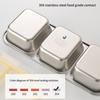 Stainless Steel Bentos Box with Plastic Lid Multi Compartment Design Leak Proof Lunch Container For Work Travel
