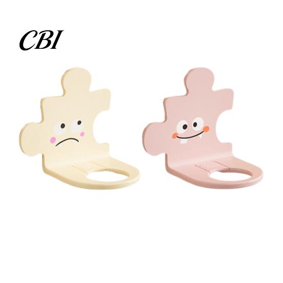 Waterproof Plastic Hanger Wall Mounted Shampoo Holder Hook, Cute Cartoon Splicing Design, Self Adhesive Multi Functional Storage Hook Bottle